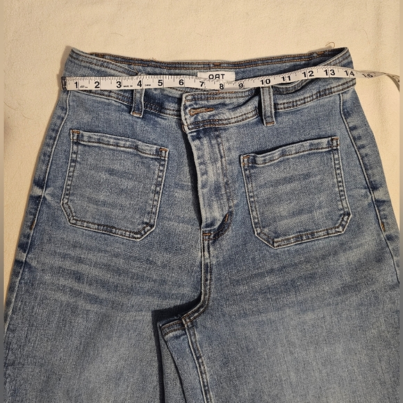 OAT NEW YORK Womens Ligth Blue Jeans High Waist - Wide Legs VERY STRETCHY SIZE 8 - Picture 6 of 10